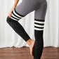 Color Block Elastic Waistband Active Leggings