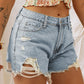 Distressed Denim Shorts