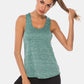 Full Size Scoop Neck Wide Strap Active Tank