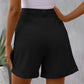 Pocketed Mid-Rise Waist Shorts