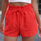 Tied High Waist Shorts with Pockets