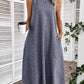 Full Size Pocketed Round Neck Sleeveless Dress