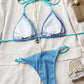 Ribbed Tie Back Bikini Set