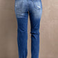 Baeful Distressed High-Rise Jeans with Pockets