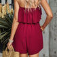 Layered Smocked Strapless Romper