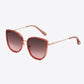 Full Rim Metal-Plastic Hybrid Frame Sunglasses