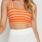 Striped Cropped Knit Cami