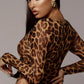 Scoop Neck Cheetah Mesh Bodysuit