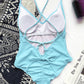 Crisscross Spaghetti Strap One-Piece Swimwear