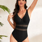 V-Neck Spaghetti Strap One-Piece Swimwear