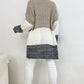 Perfee Tricolor Color Block Open Front Cardigan