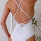 Crisscross Spaghetti Strap One-Piece Swimwear