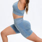 Scoop Neck Wide Strap Top and Shorts Active Set