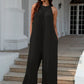 Double Take Full Size Tie Back Cutout Sleeveless Jumpsuit