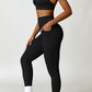 Ruched Halter Neck Bra and Pocketed Leggings Active Set