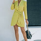 Belted Shawl Collar Blazer Dress