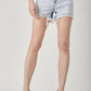 RISEN Raw Hem Distressed High Rise Denim Shorts