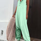 Full Size Half Button Sleeveless Jumpsuit