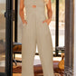 Smocked Spaghetti Strap Wide Leg Jumpsuit