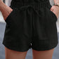 Tied High Waist Shorts with Pockets