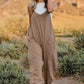 Double Take Full Size V-Neck Sleeveless Jumpsuit with Pockets