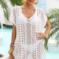 Openwork Plunge Dolman Sleeve Cover-Up Dress