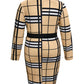 Plus Size Plaid V-Neck Long Sleeve Wrap Dress