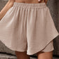 Layered Elastic Waist Shorts