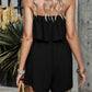 Layered Smocked Strapless Romper