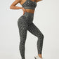 Leopard Crisscross Top and Leggings Active Set