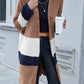 Ivy Lane Tricolor Open Front Fuzzy Longline Cardigan