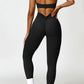 Ruched Halter Neck Bra and Pocketed Leggings Active Set