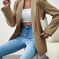 Lapel Collar Long Sleeve Blazer