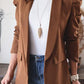 Collared Neck Puff Sleeve Blazer