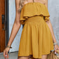 Layered Smocked Strapless Romper