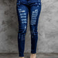 Baeful Mid-Rise Waist Distressed Skinny Jeans