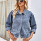 Studded Long Sleeve Denim Jacket