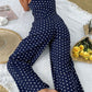 Polka Dot One-Shoulder Jumpsuit