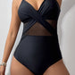 V-Neck Spaghetti Strap One-Piece Swimwear