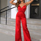 Wide Leg Spaghetti Strap Jumpsuit