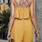 Layered Smocked Strapless Romper