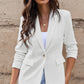 One-Button Flap Pocket Blazer