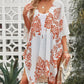 Floral Side Slit Cover Up