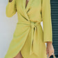 Belted Shawl Collar Blazer Dress