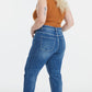 BAYEAS Full Size High Waist Distressed Washed Cropped Mom Jeans