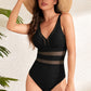 V-Neck Spaghetti Strap One-Piece Swimwear