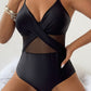 V-Neck Spaghetti Strap One-Piece Swimwear