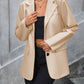 Pocketed Button Up Collared Neck Blazer