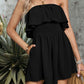 Layered Smocked Strapless Romper