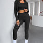 Tank Cropped Active Top and Pants Set